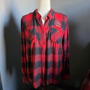 NWOT Women's Harley-Davidson Buffalo Plaid Long-sleeve Flannel Size L